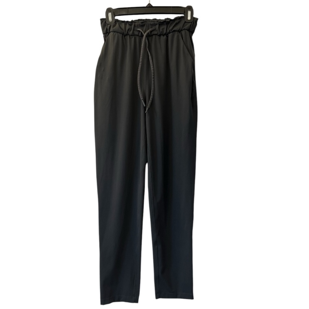 Lululemon Drawstring Leggings Size 4 Dark Gray